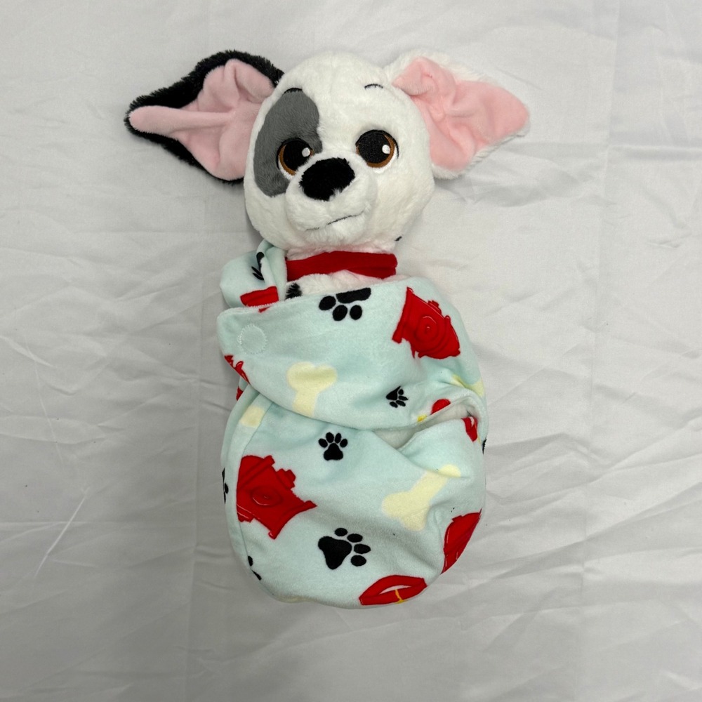 Disney Baby 101 Dalmatians Patch Plush with Removable Swaddle Blanket 10 Inch